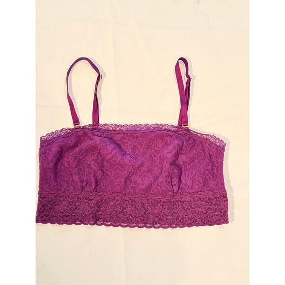 Two Victoria's Secret PINK Lace Bralettes Gray and Purple Size Medium - Picture 12 of 16